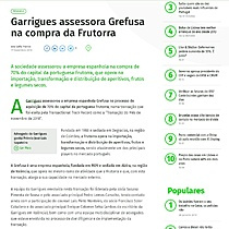 Garrigues assessora Grefusa na compra da Frutorra